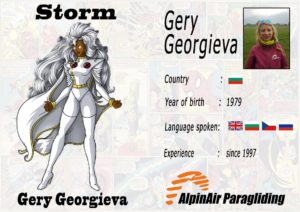Superhero Paragliding pilots Interlaken - Storm = Gery Georgieva